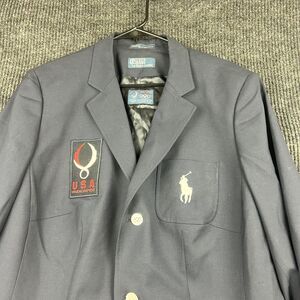 NWT Polo Ralph Lauren USA Paralympic Team Wool Womens Blazer Jacket Navy Size18T